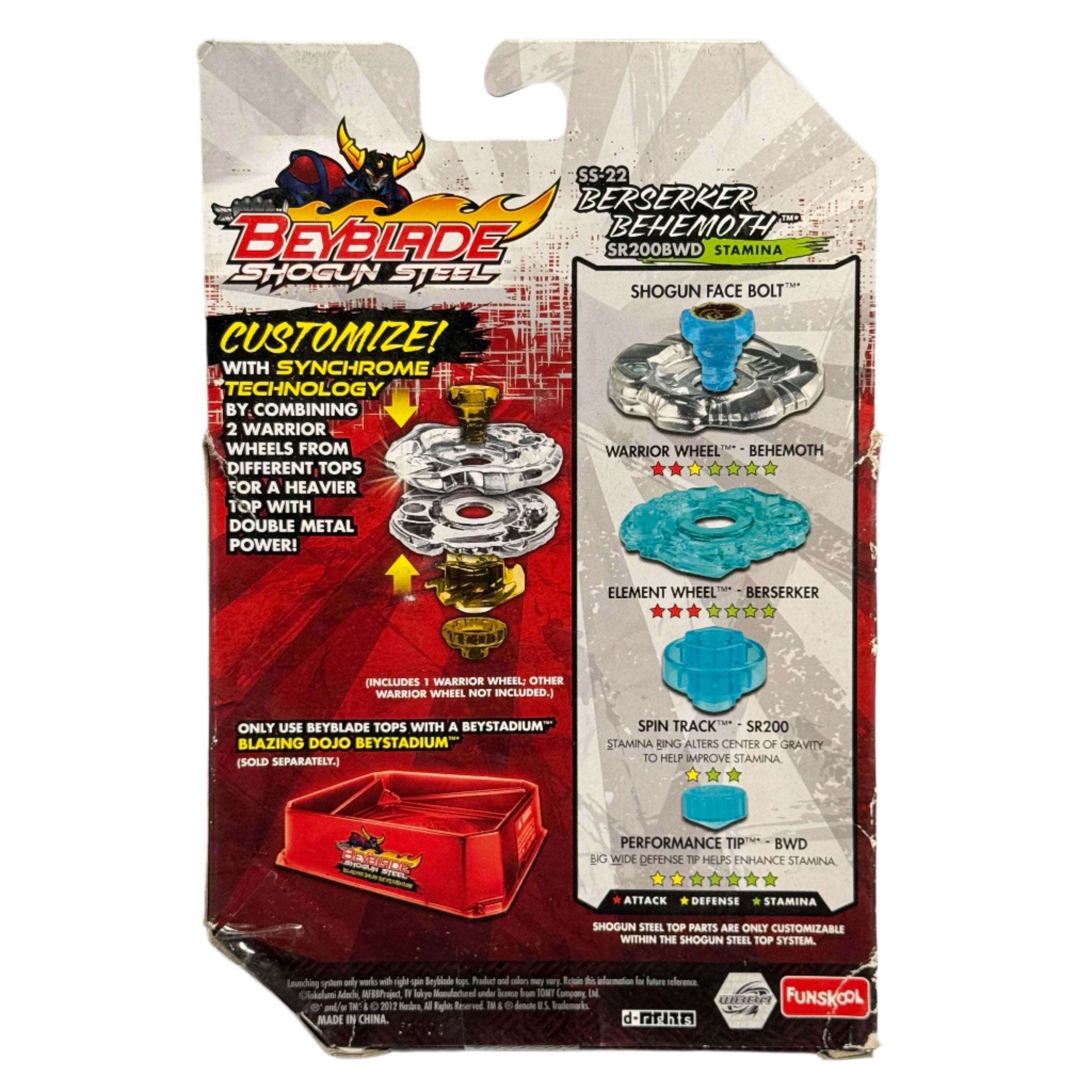 Beyblade Shogun Steel Berserker Behemoth SS-22 – Stamina Type