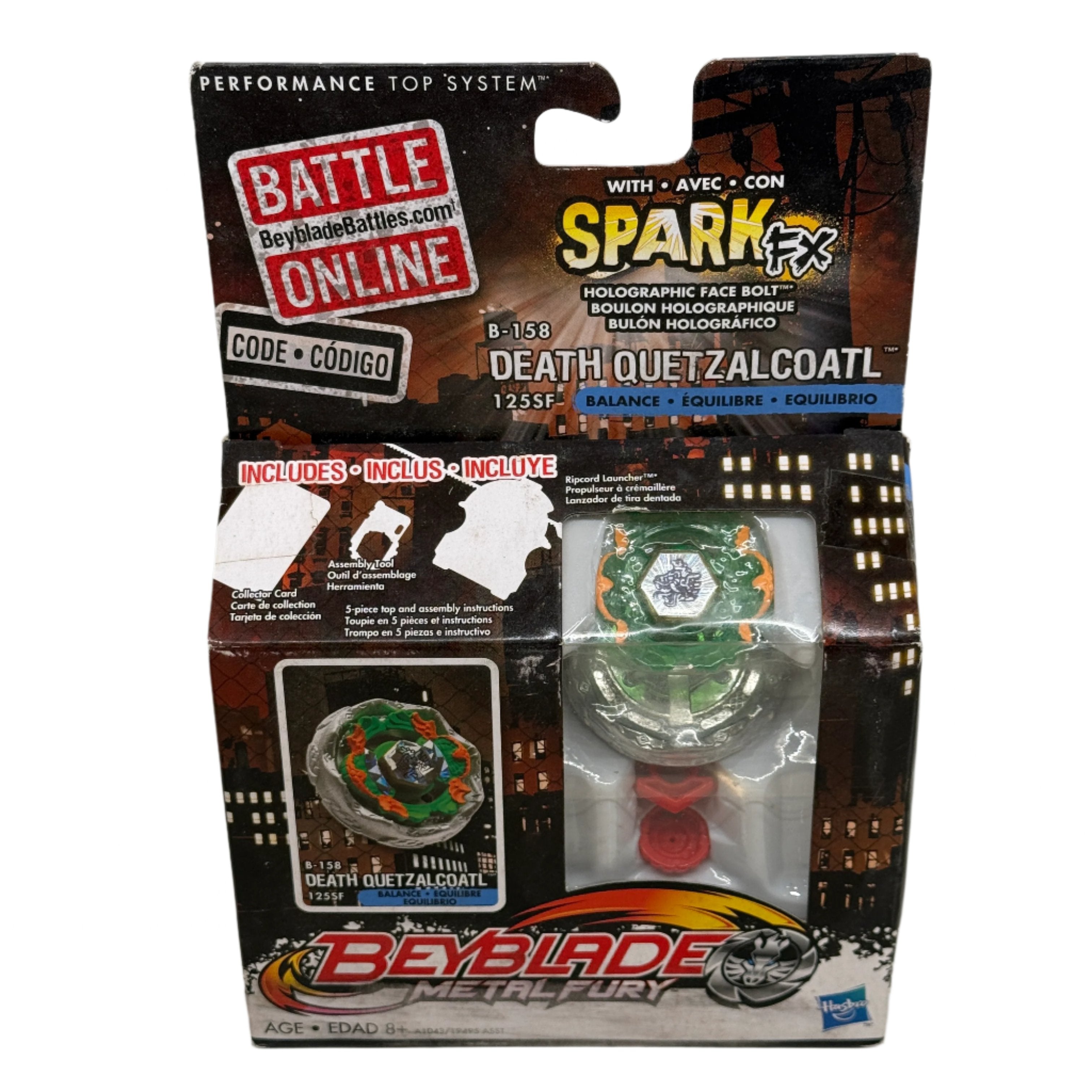 Beyblade Metal Fury Death Quetzalcoatl 125SF B-158 Balance Spark FX Edition