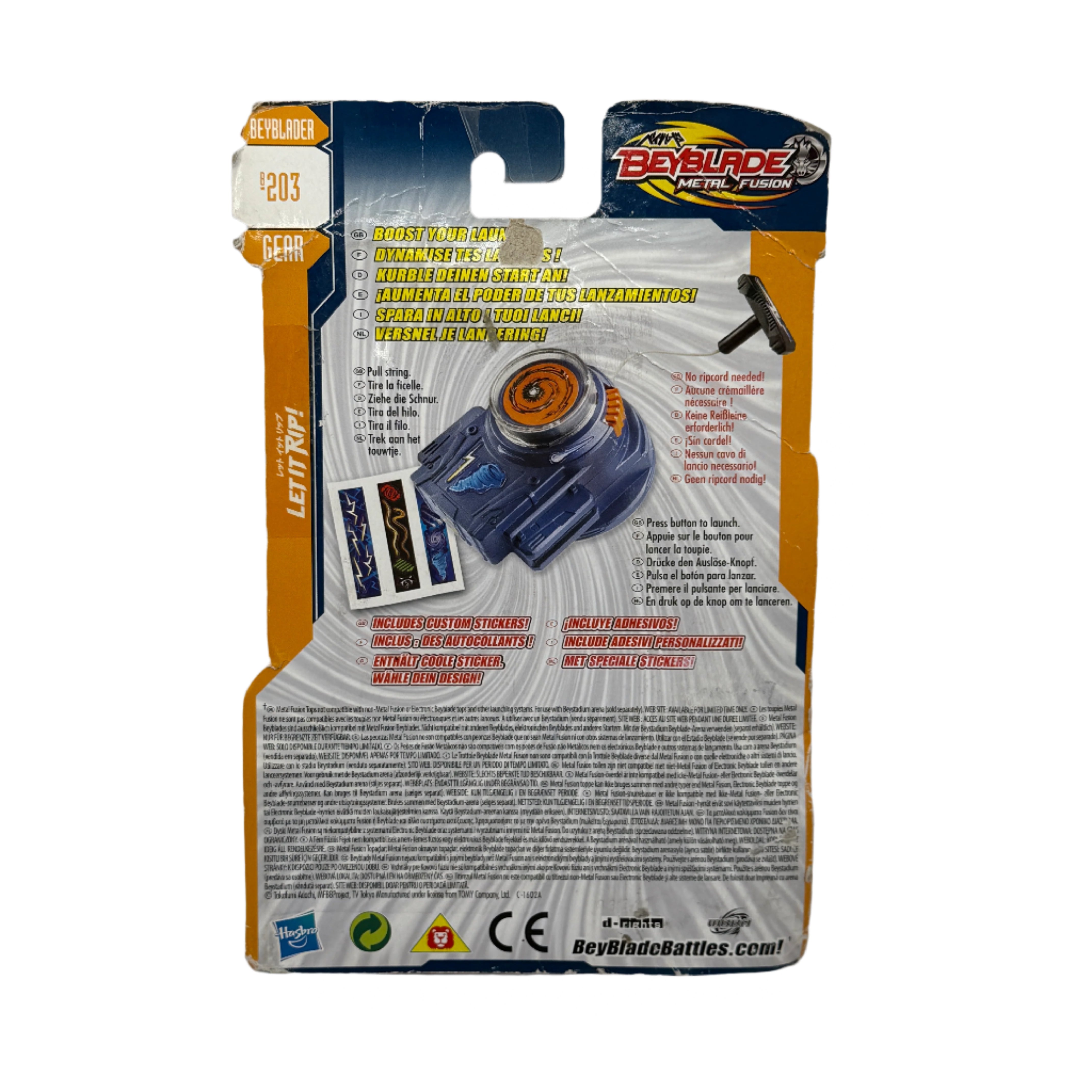 Beyblade Metal Fusion Rev Up Launcher (B-203) Hasbro