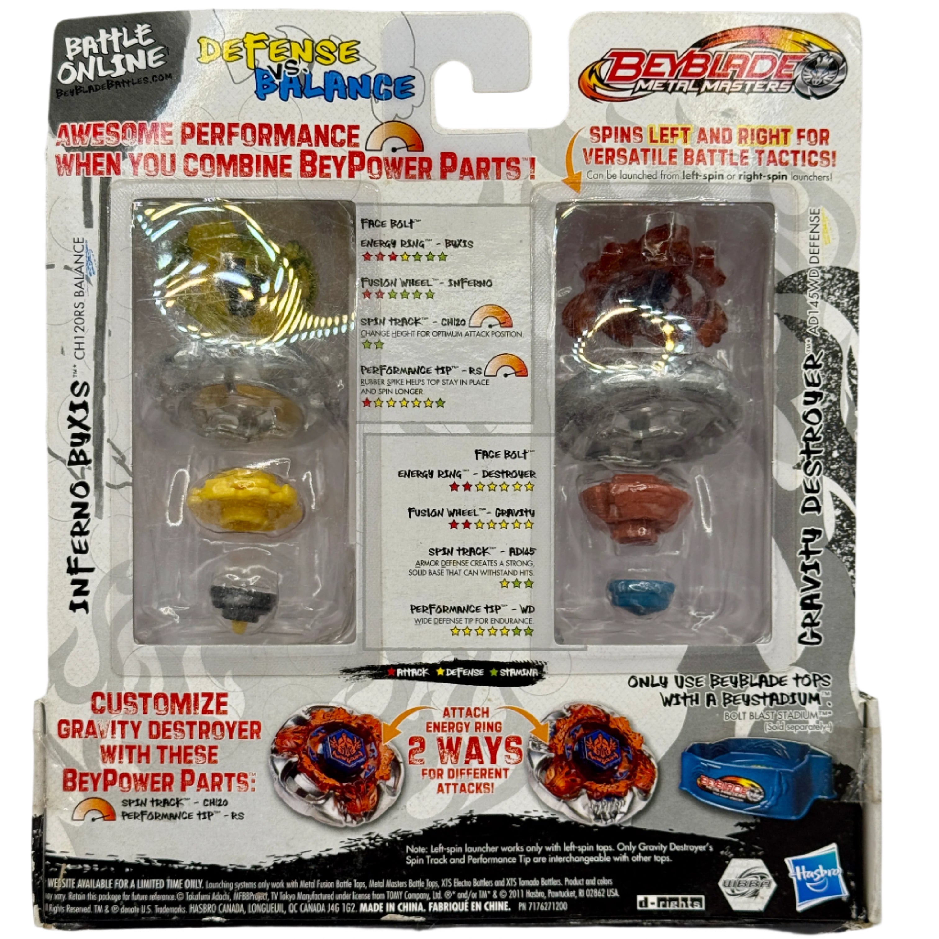 Beyblade Metal Masters Gravity Demolition 2-Pack (BB-80A, B-121)