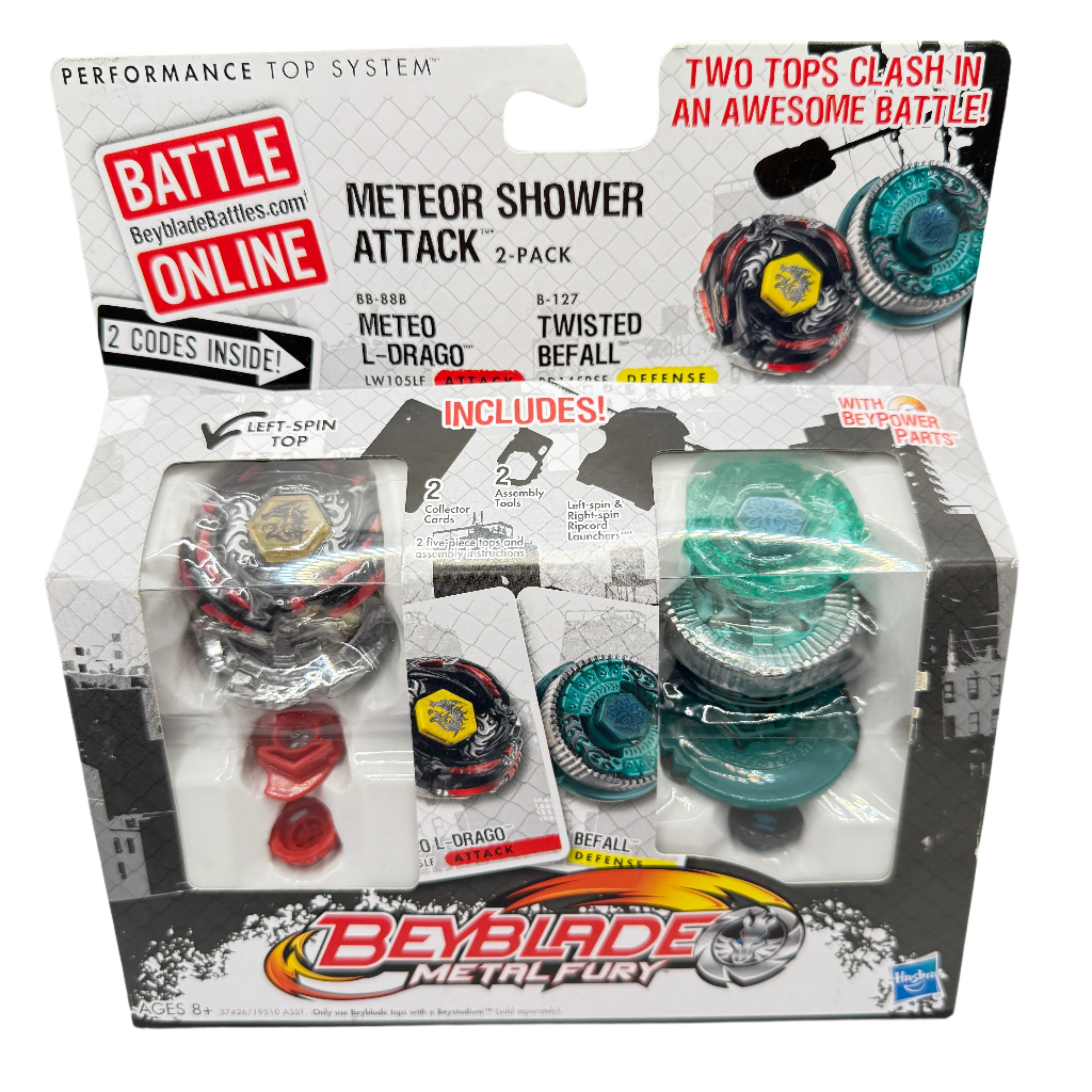 Beyblade Metal Fury: Meteor Shower Attack 2-Pack (BB-88B & B-127)