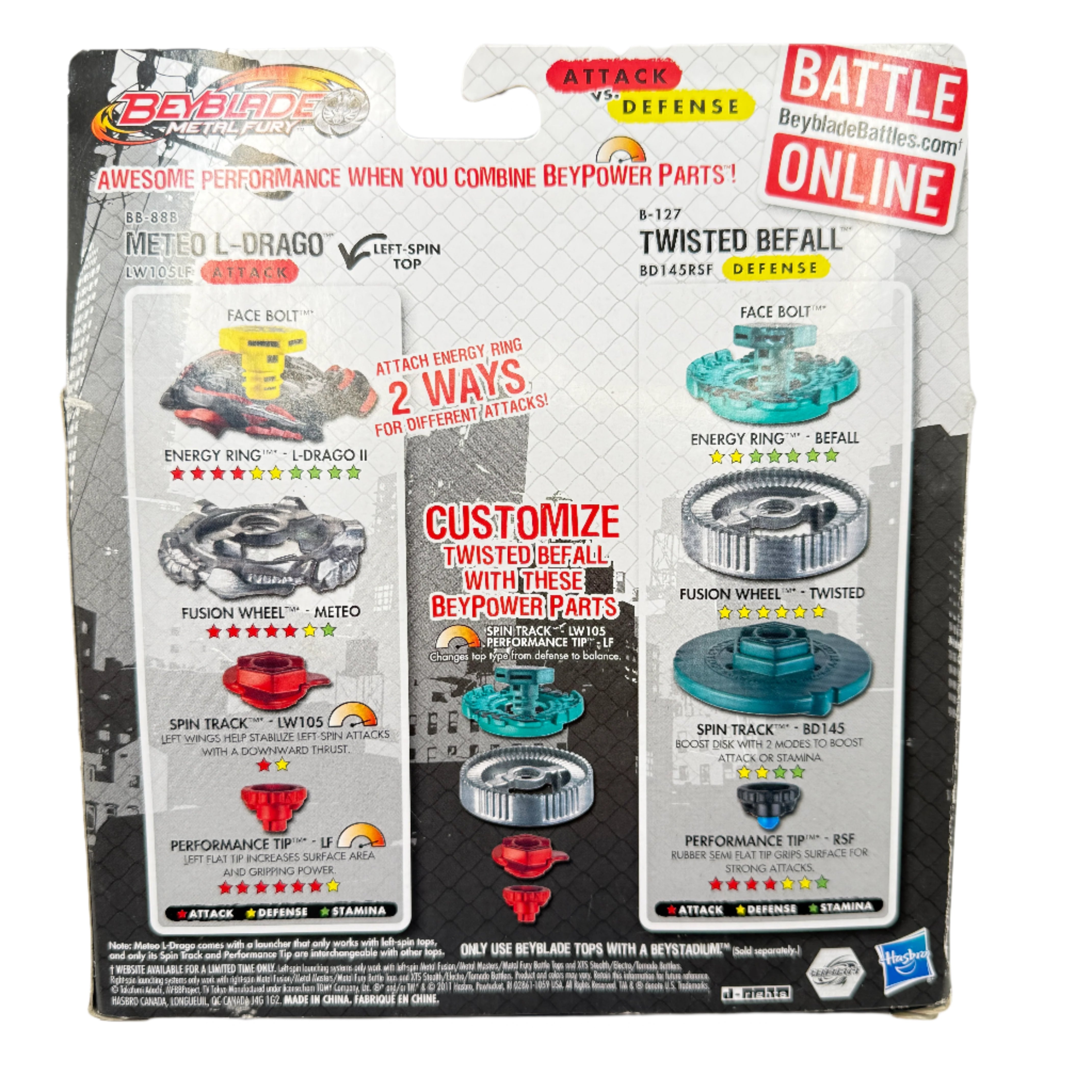 Beyblade Metal Fury: Meteor Shower Attack 2-Pack (BB-88B & B-127)