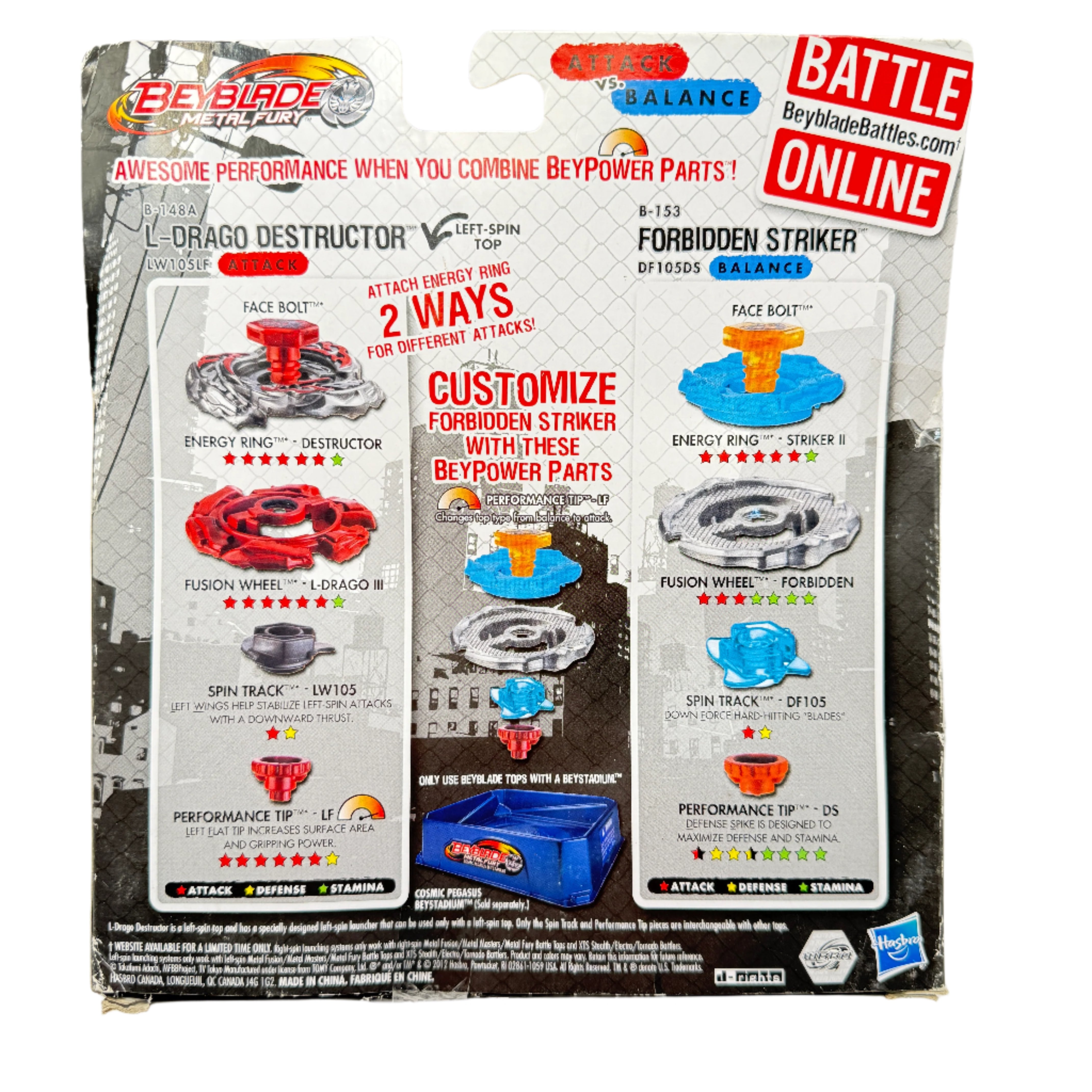 Beyblade Metal Fury: Dragon Emperor Life Destructor 2-Pack (B-148A & B-153)