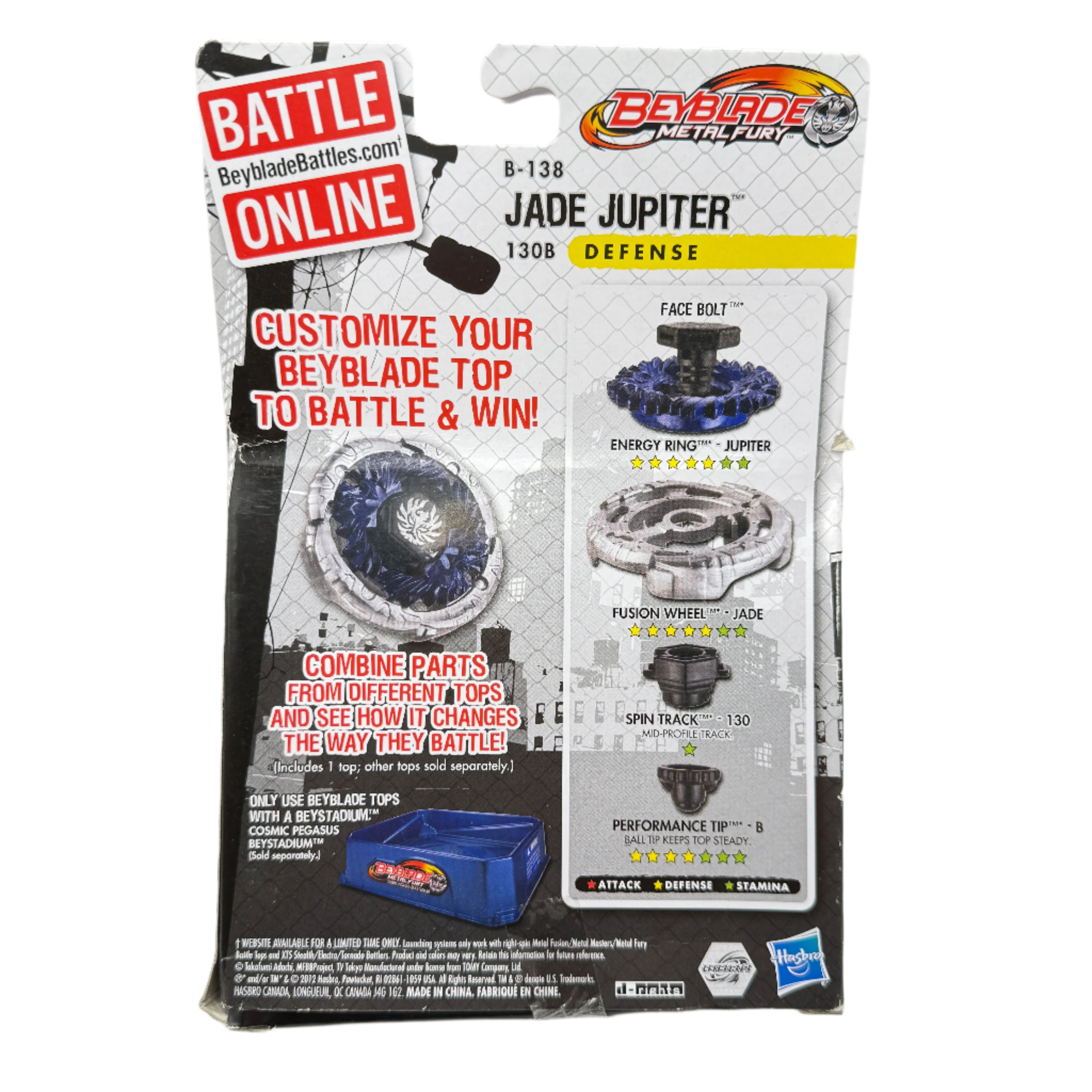 Beyblade Metal Fury: Jade Jupiter 130B B-138