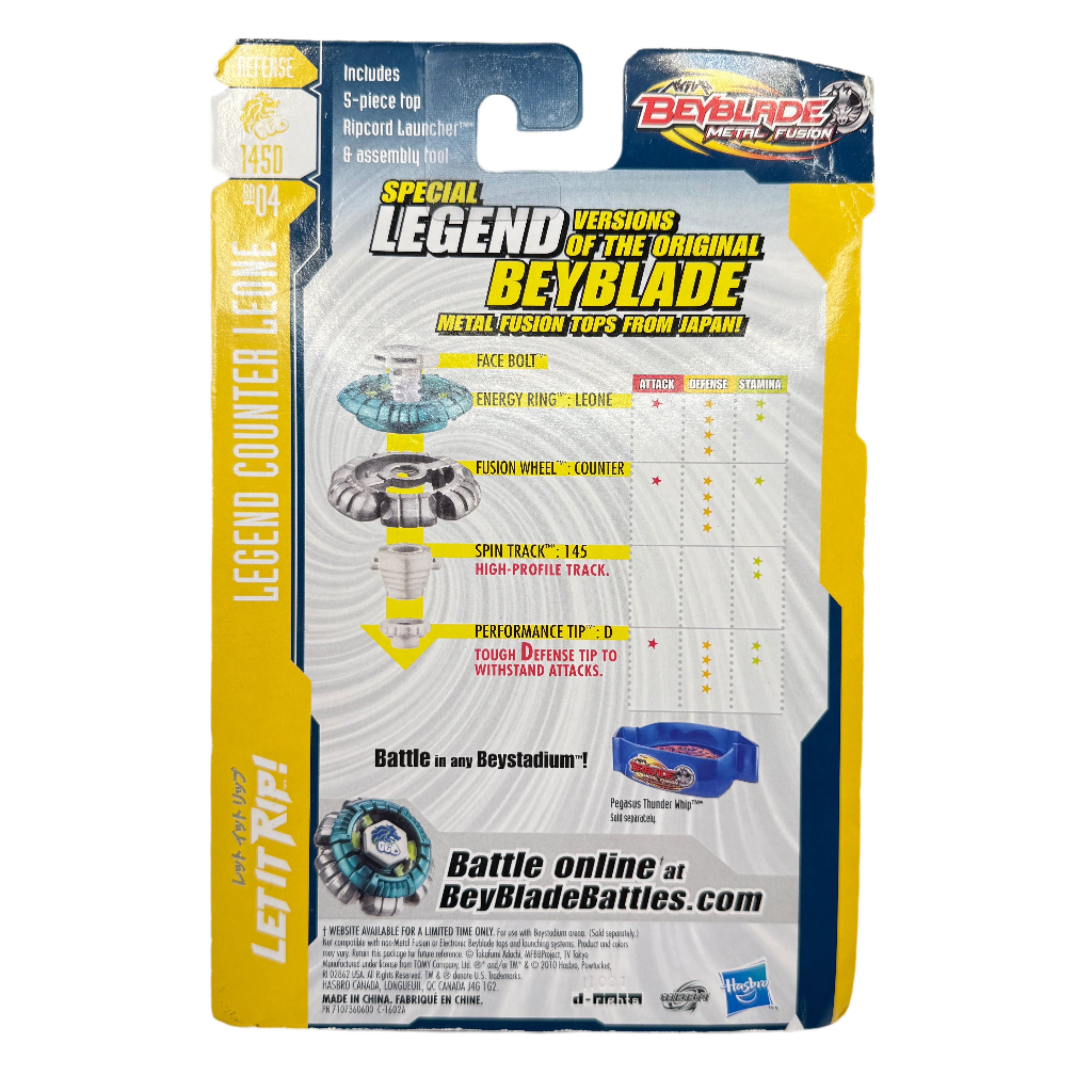 Beyblade Metal Fusion: Legend Counter Leone 145D BB-04