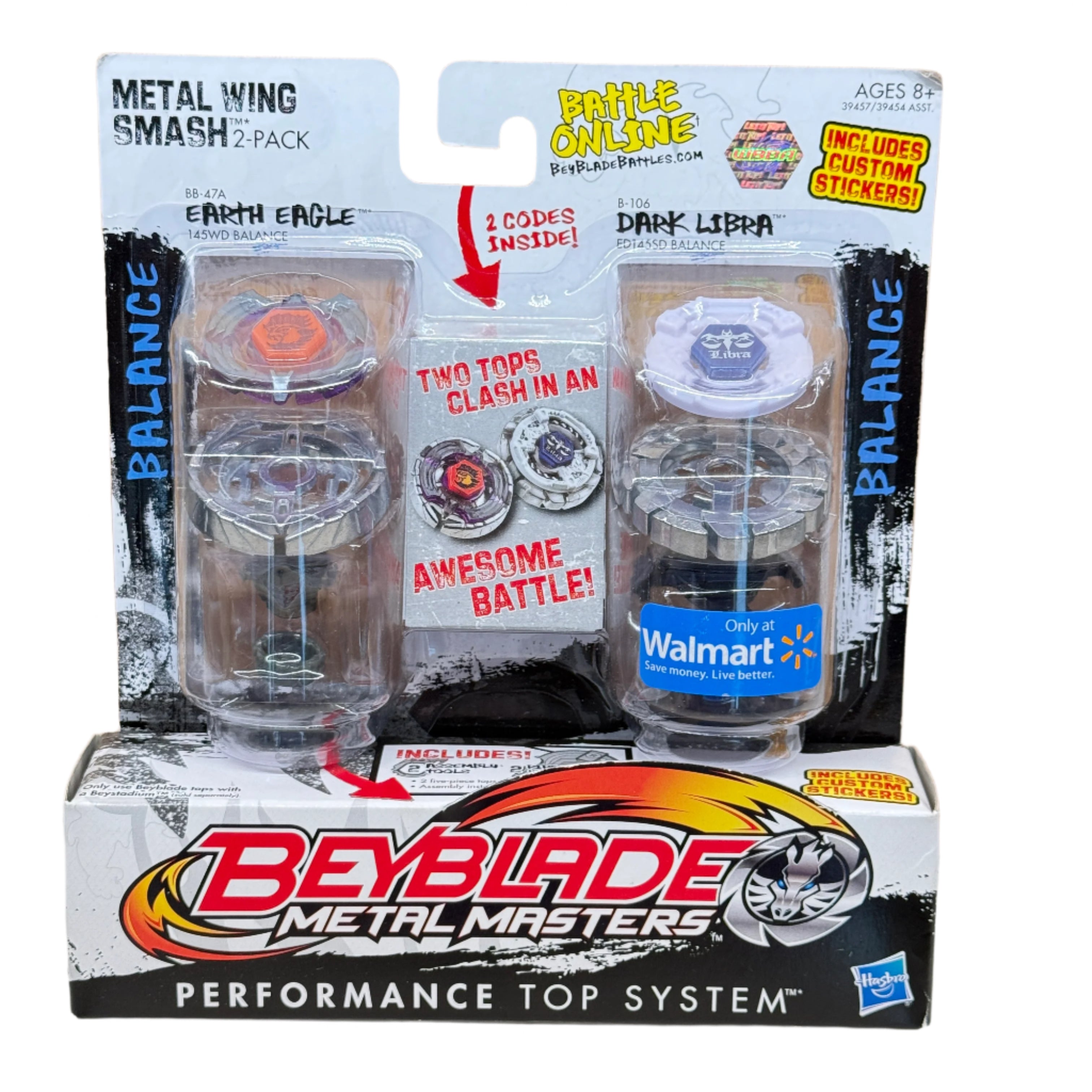 Beyblade Metal Masters Metal Wing Smash 2-Pack (Earth Eagle & Dark Libra)
