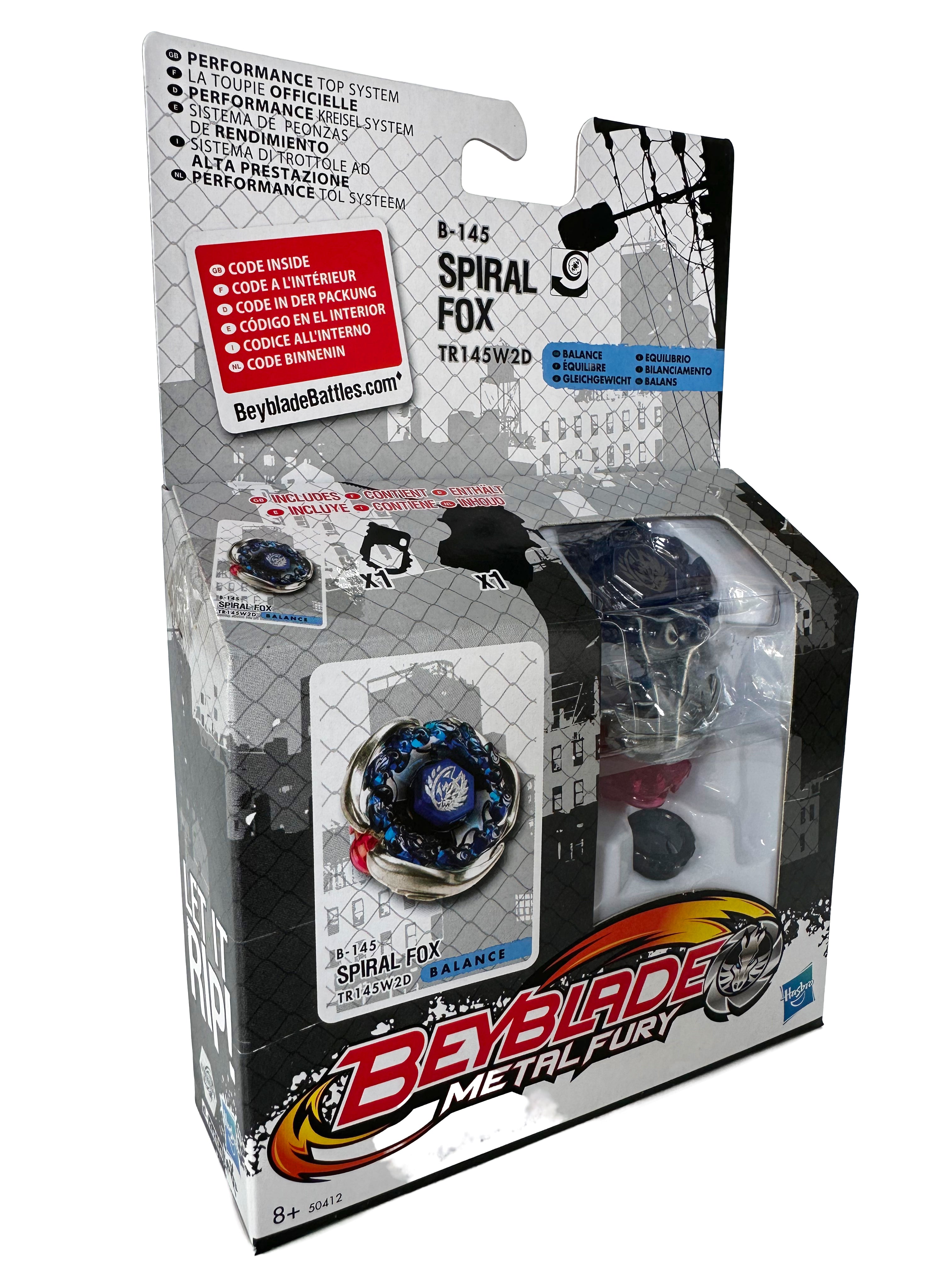 Hasbro Screw / Spiral Fox TR145W2D Metal Fury Beyblade B-145