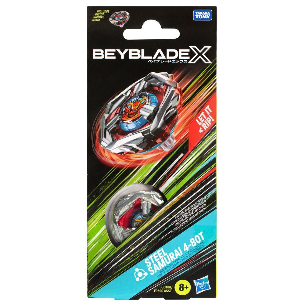 Beyblade X Steel Samurai 4-80T Booster Pack Set with Balance Type