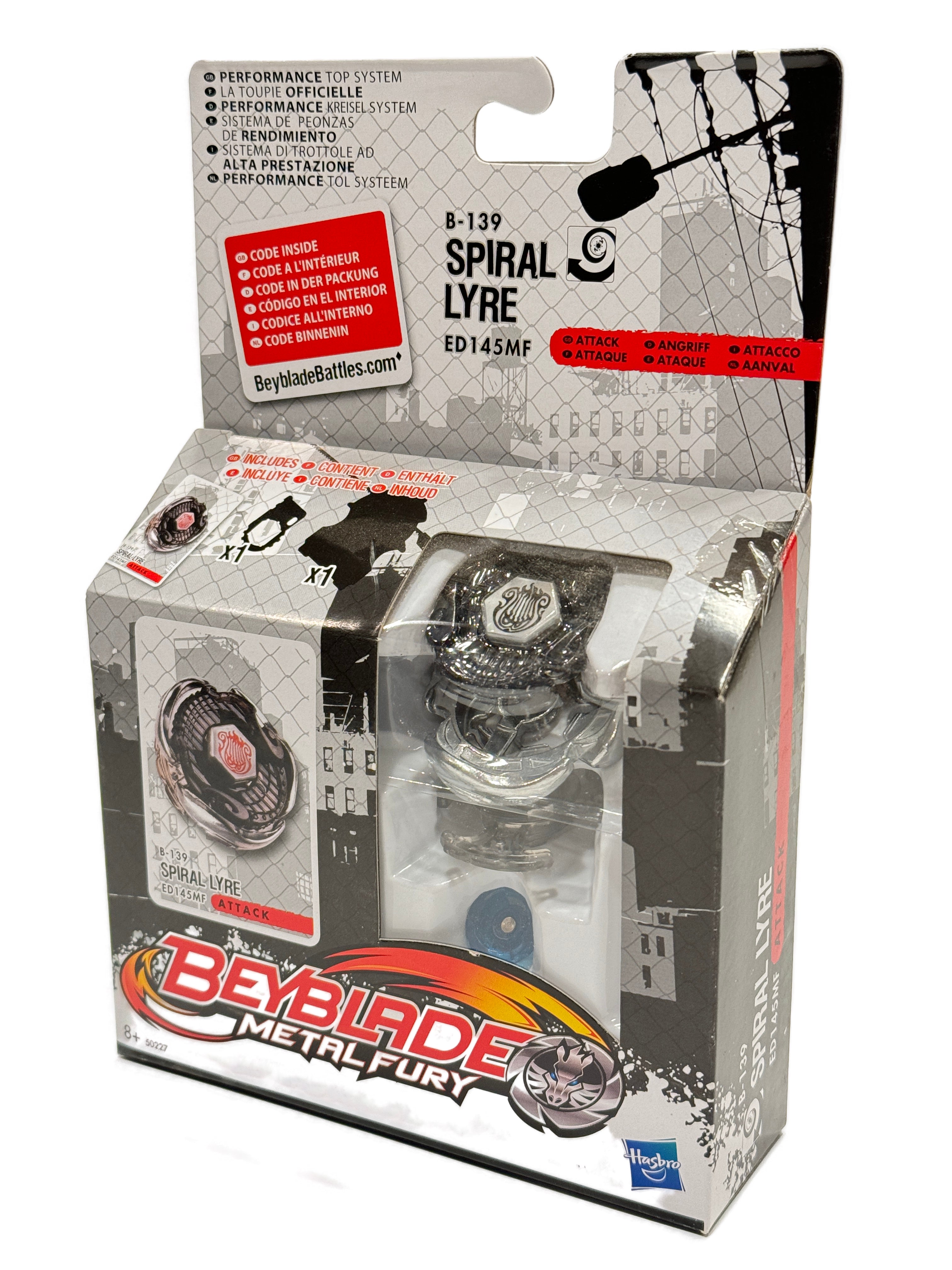 Spiral Lyre / Screw Lyra ED145MF Metal Fury Beyblade B-139 by Hasbro