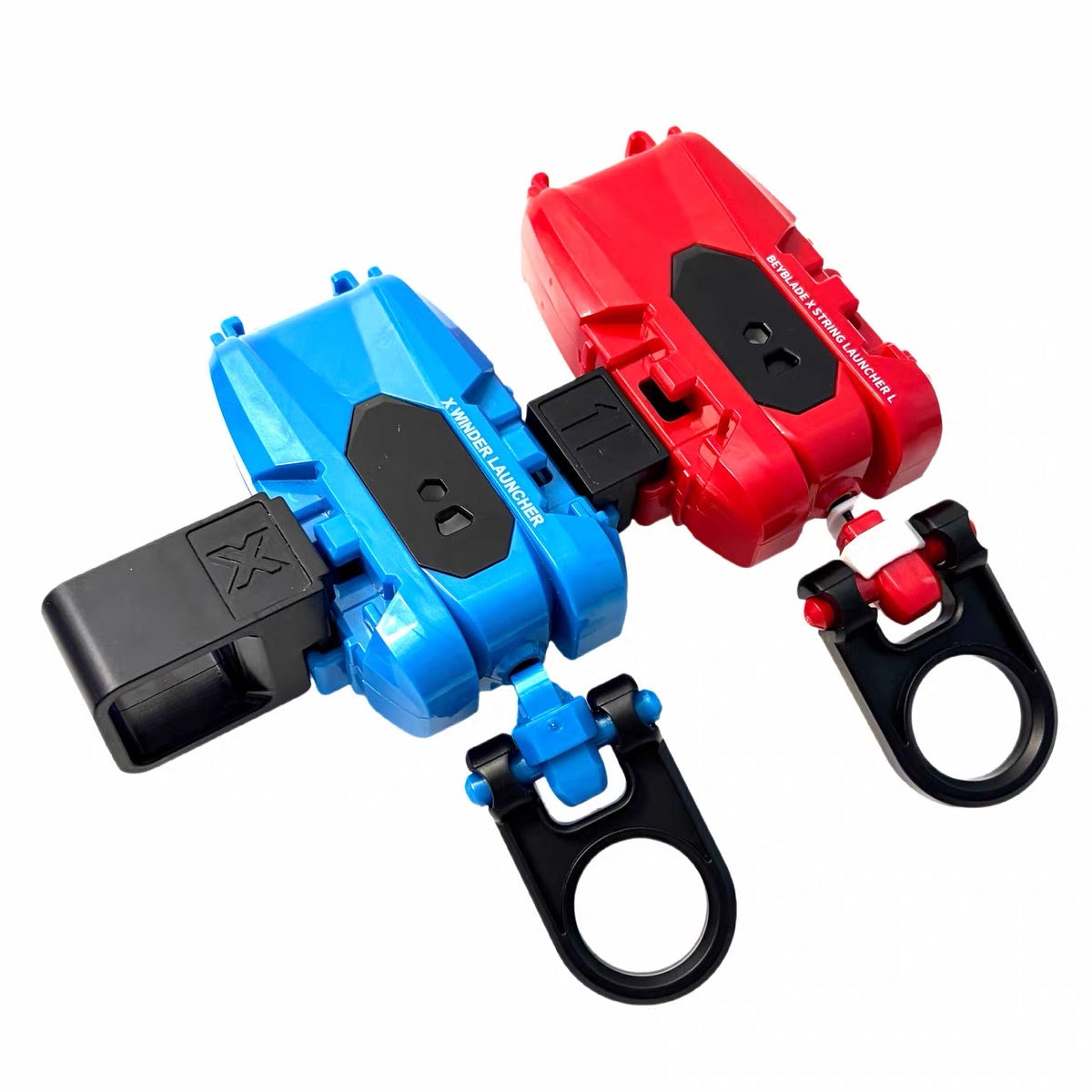 Angled view of dual launcher adapter installation; launchers not included