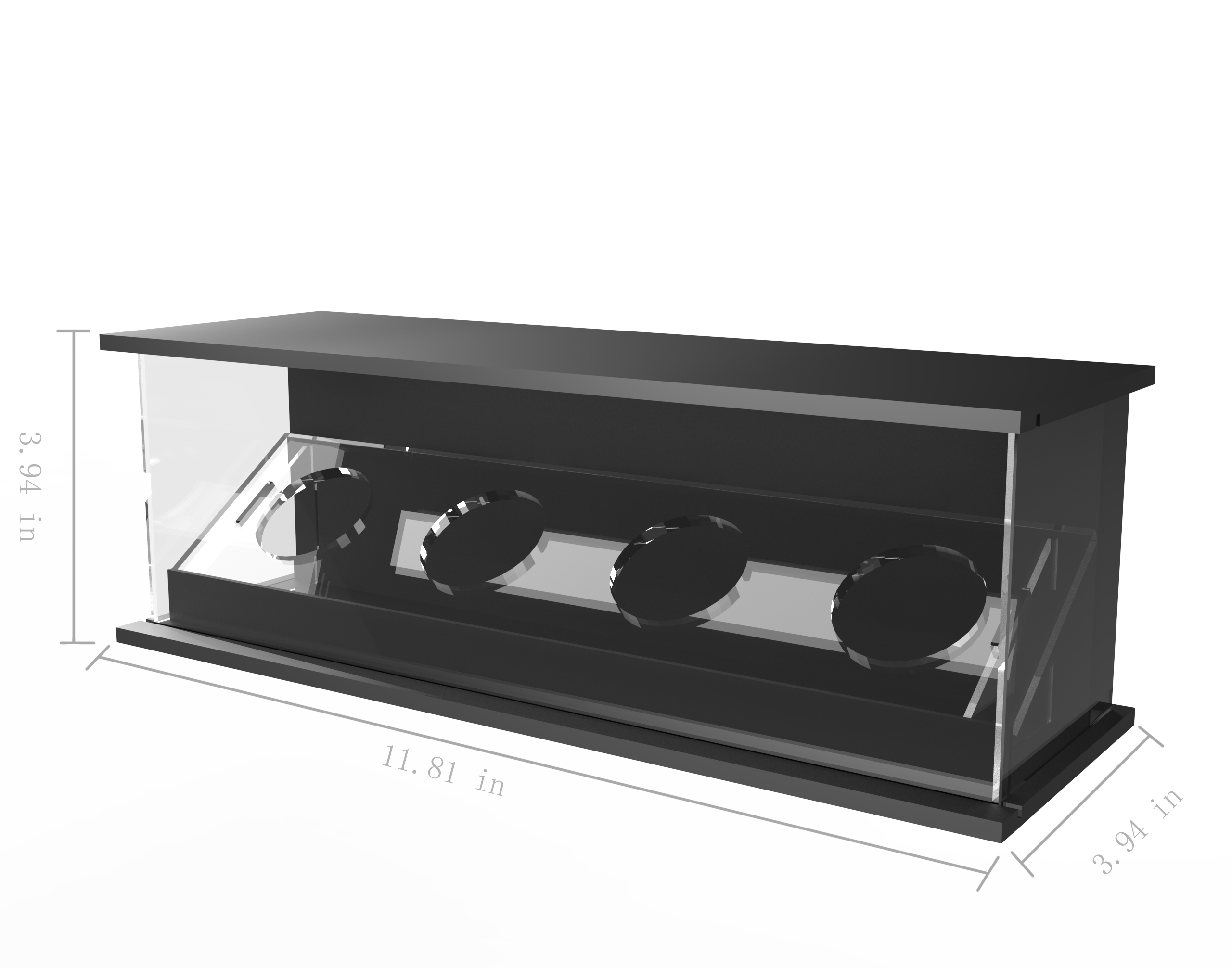LED Light Acrylic Beyblade Display Case - 4 Bey Display