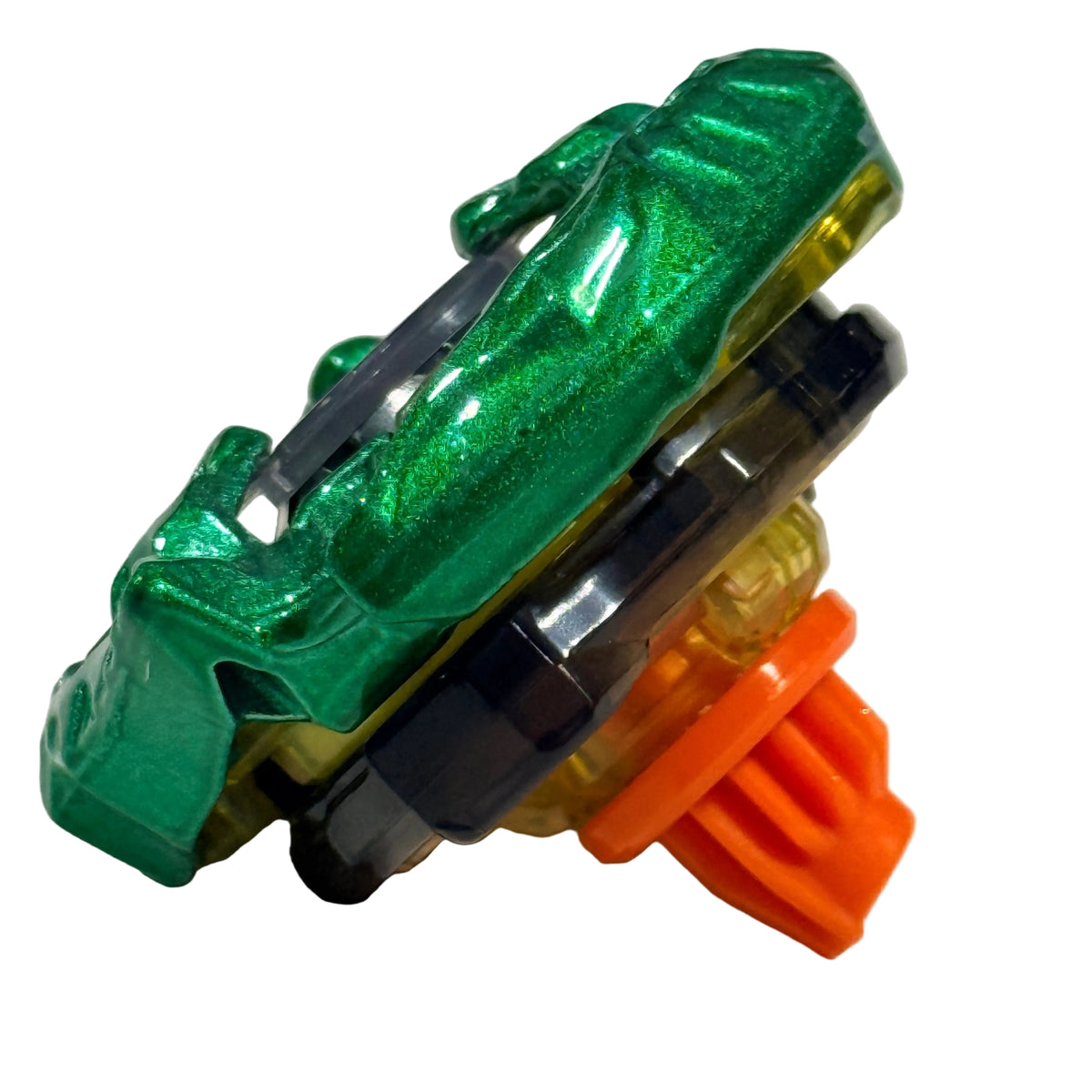 Pre-owned Takara Tomy Beyblade X BX-00 Croc Crunch Metal Coat Green view 2