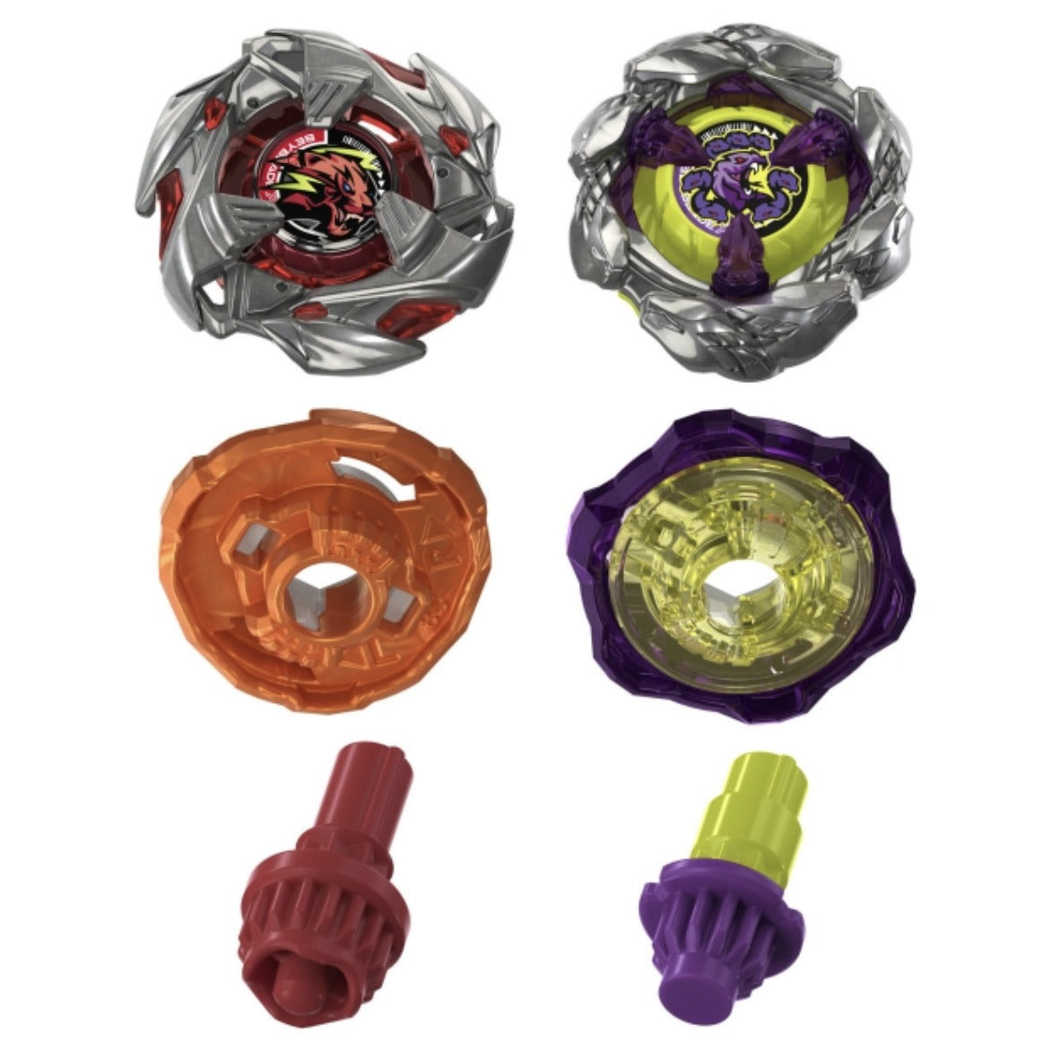 Hasbro Beyblade X Pearl Tiger 3-85WB & Coil Orochi 6-60LF Dual Pack G2762 parts breakdown