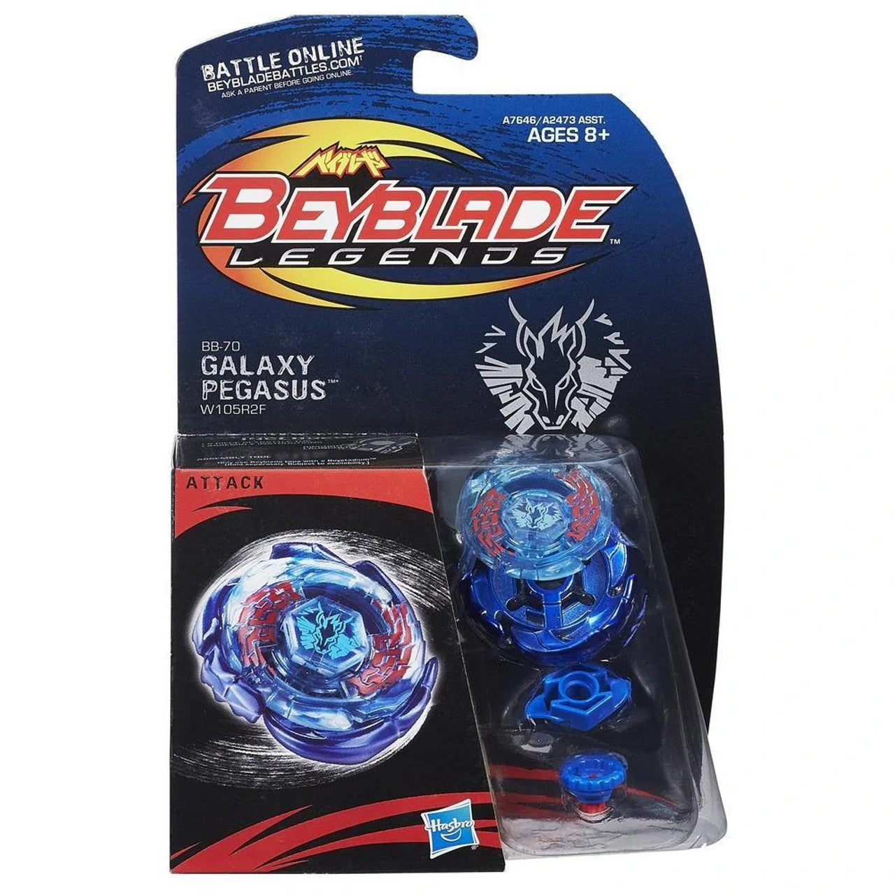 Galaxy Pegasus / Pegasis W105R²F Legends Beyblade BB-70 by Hasbro