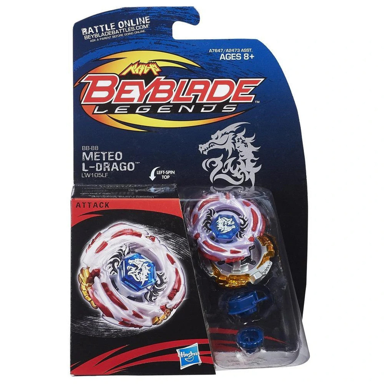 Meteo L-Drago LW105LF Metal Masters / Fusion Legends Beyblade BB-88 by Hasbro