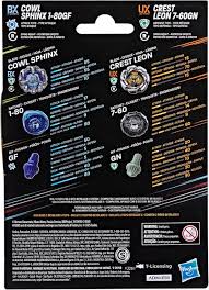 Hasbro Beyblade X UX Series: Cowl Sphinx 1-80GF Crest Leon 7-60GM