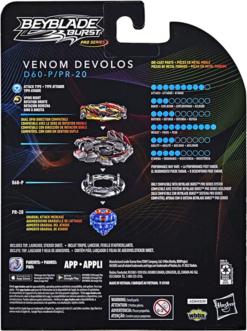 Venom Devolos Burst QuadDrive PRO SERIES Beyblade F4558