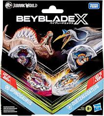 Hasbro Beyblade X Jurassic World 2-Pack: Spinosaurus  Quetzalcoatlus