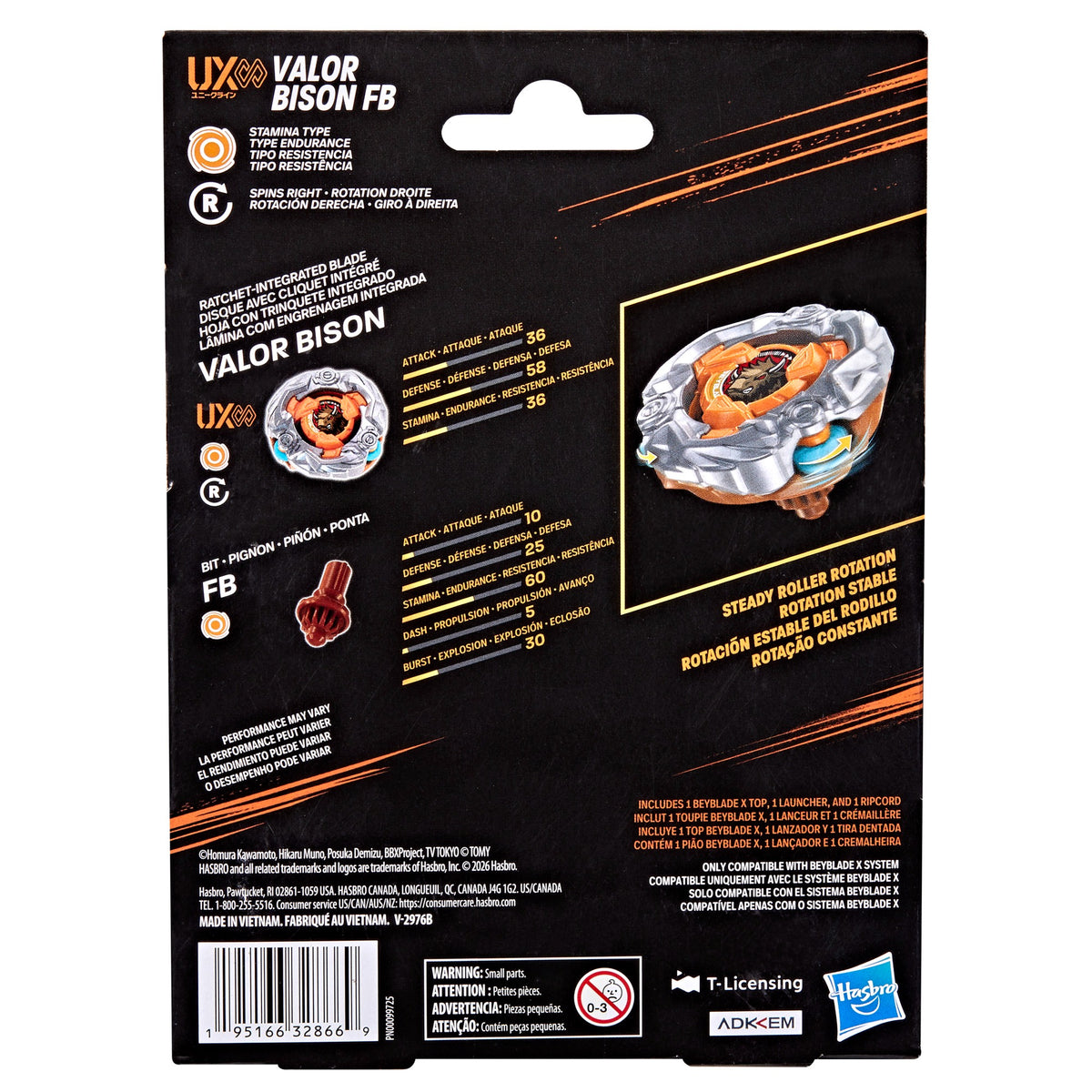 Beyblade X Valor Bison FB UX Infinity Starter Pack