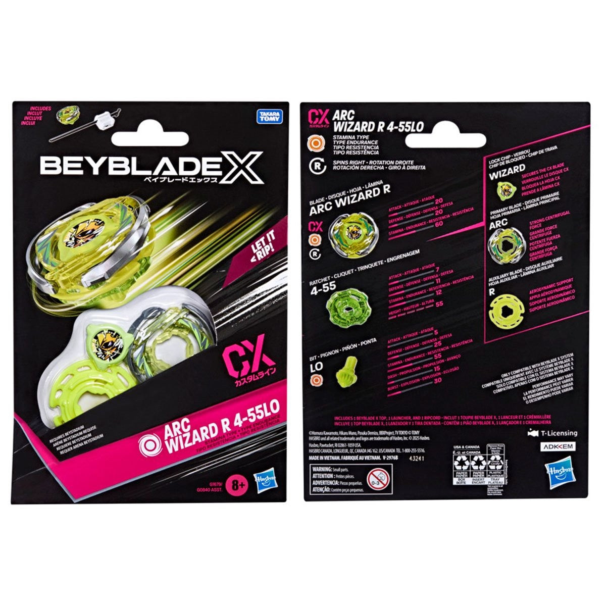 Hasbro Beyblade X Arc Wizard R 4-55LO