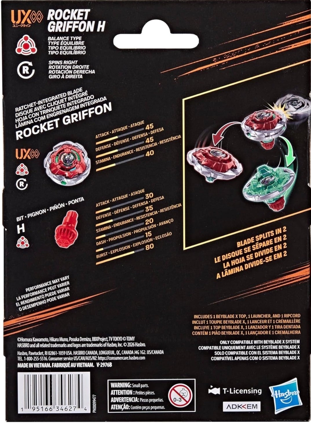 Hasbro Beyblade UX Rocket Griffon H | BeyWarehouse