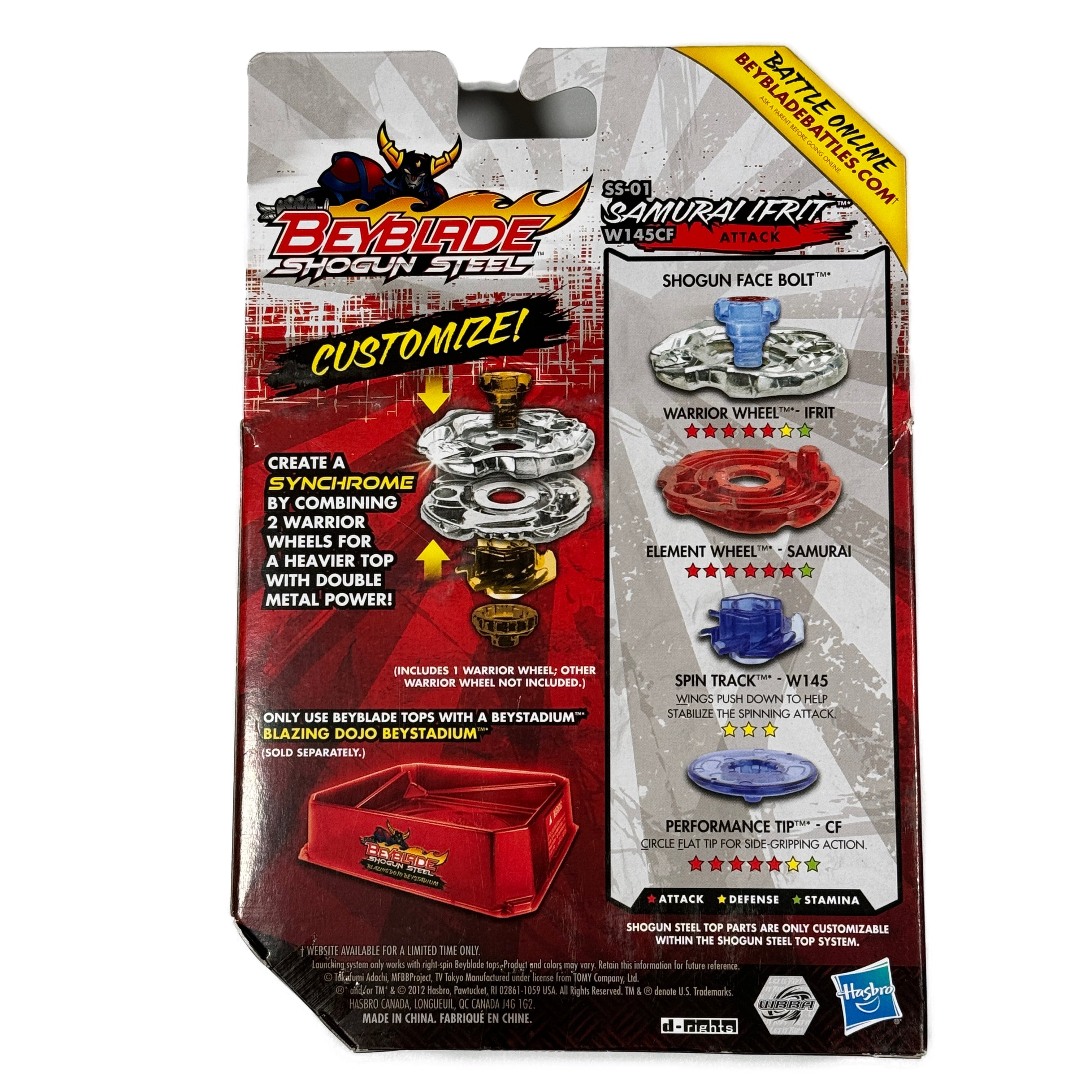 Samurai Ifrit Shogun Steel Zero-G Beyblade SS-01 Attack