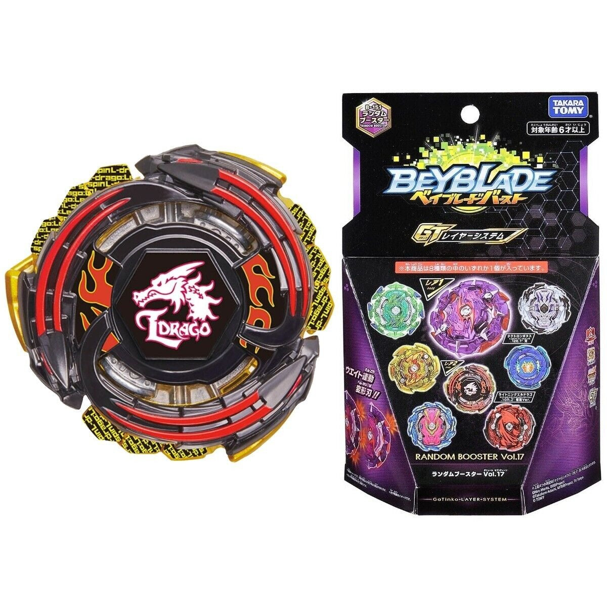 Takara Tomy B-151 02 Lightning L-Drago .10R.Z' Burst Rise Beyblade