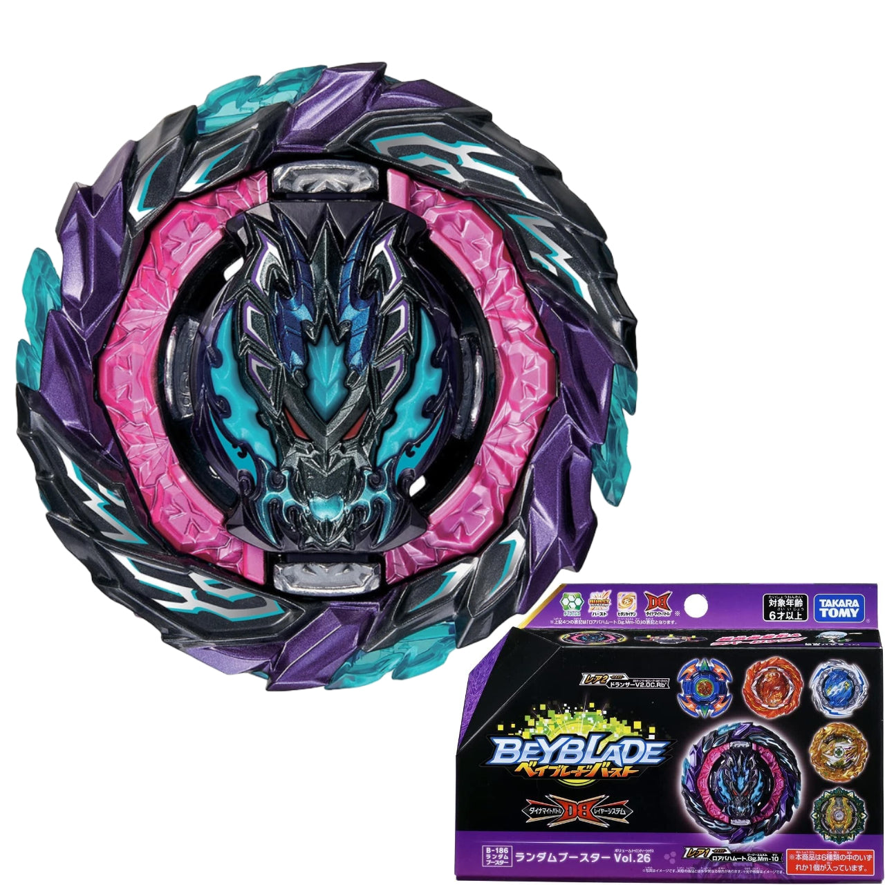 Takara Tomy B-186 01 Roar Bahamut / Balkesh Giga Moment-10 Burst DB Beyblade Prize