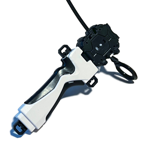 Beyblade Burst Ripcord Launcher Grip Black White BeyWarehouse