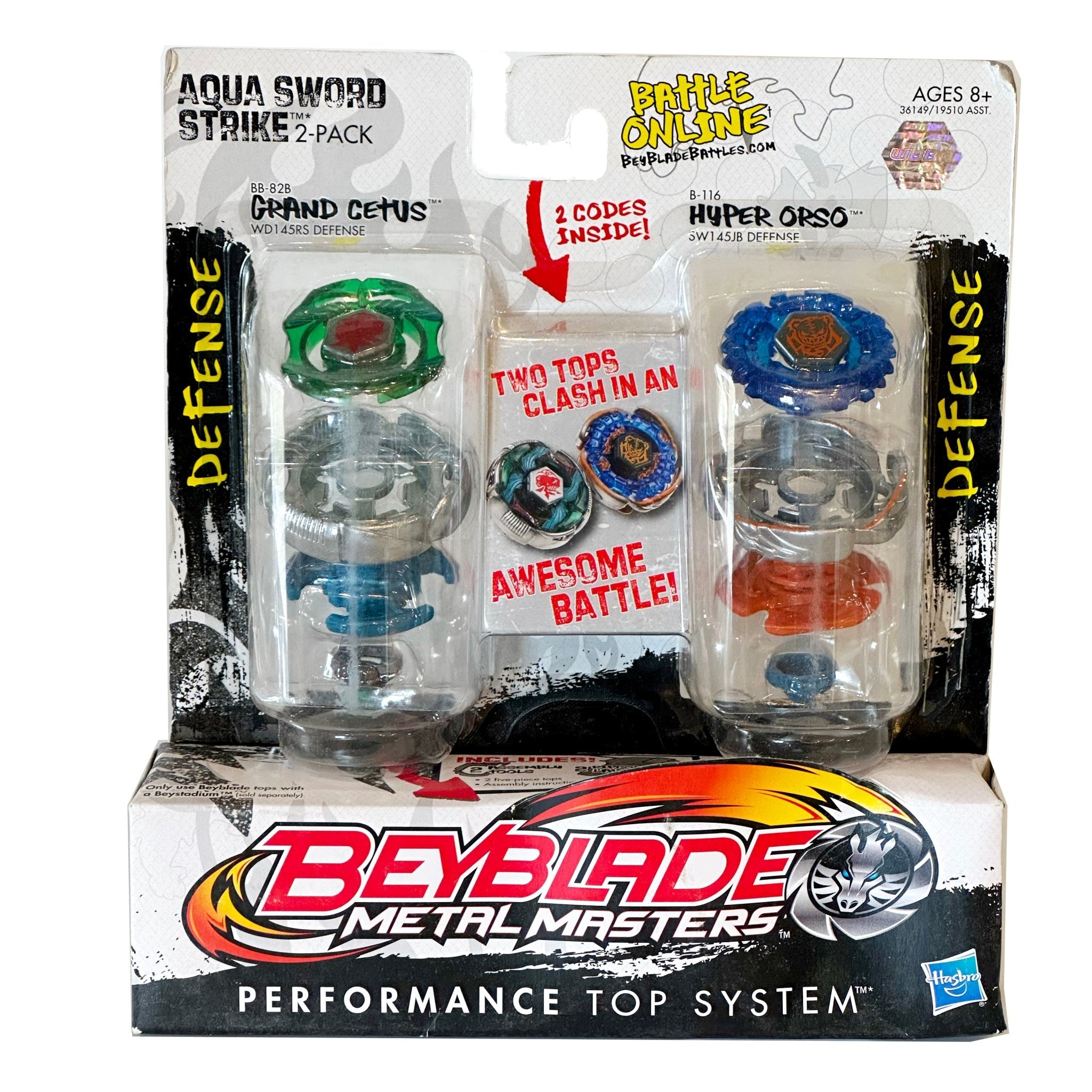 Hasbro Beyblade Metal Masters 2-Pack w/ Grand Cetus BB-82 vs. Hyper Orso B-116 - BeyWarehouse