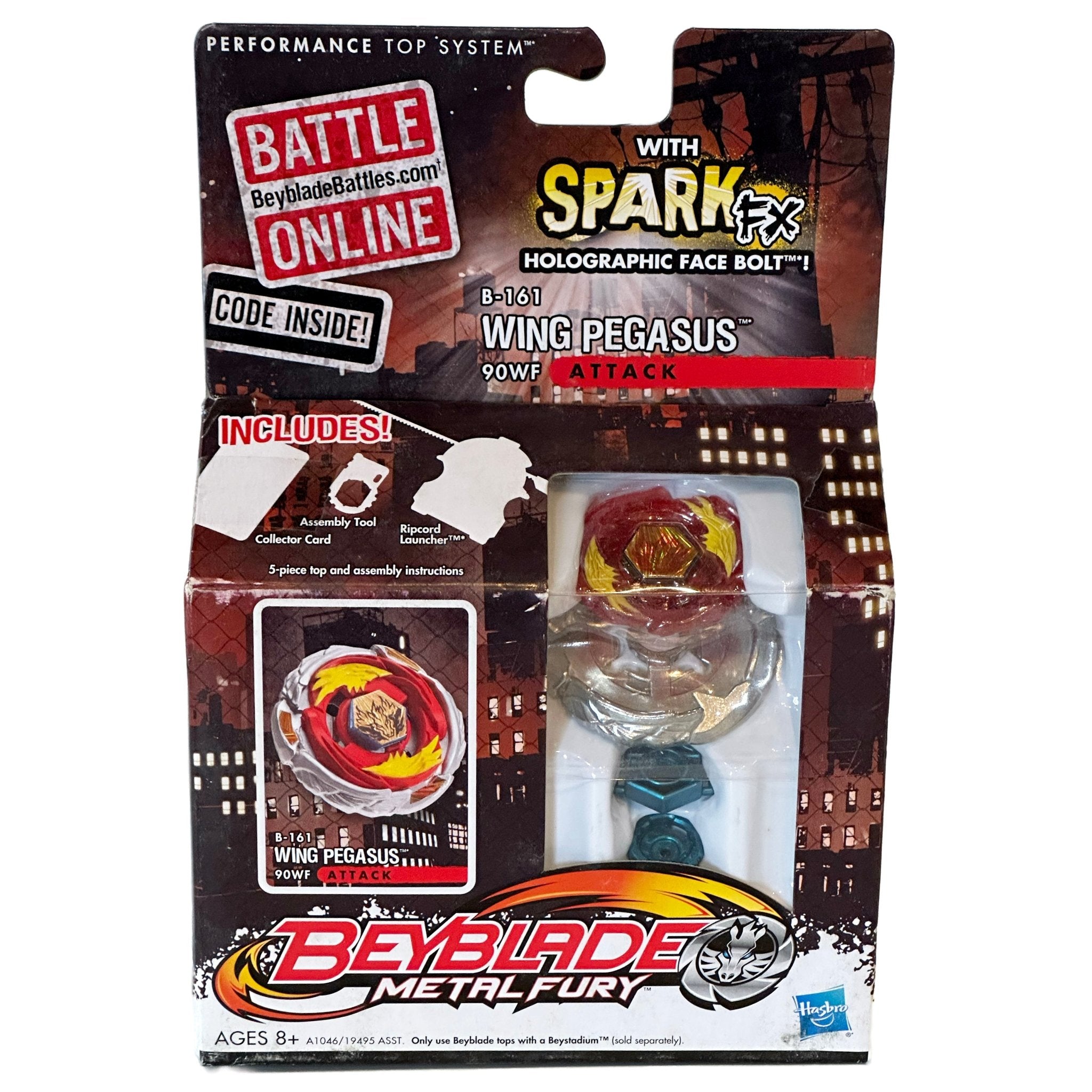 Hasbro Wing Pegasus Spark FX B-161 90WF Beyblade Metal Fury - BeyWarehouse