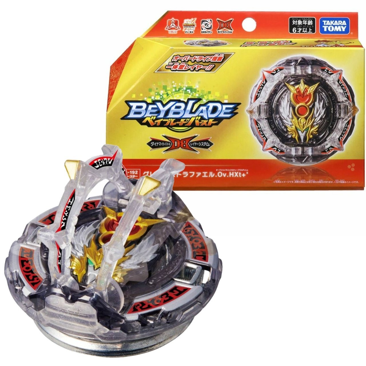 [PRE-ORDER] TAKARA TOMY Greatest Raphael .Ov.HXt+' Burst DB Beyblade B-192 - BeyWarehouse