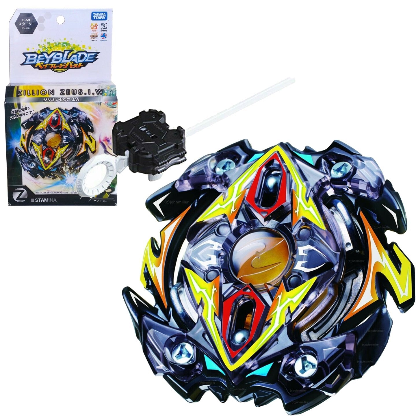 Takara Tomy Zillion Zeus / Zeutron Burst Beyblade B-59 With Launcher - BeyWarehouse